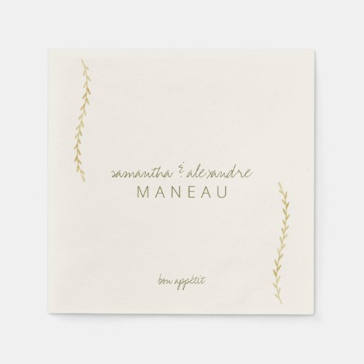 Serviette En Papier Rustique moderne Boho Floral Mariage (Devant)