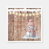 Serviette En Papier Rustique moderne Elegant Baby shower Snowman (Devant)