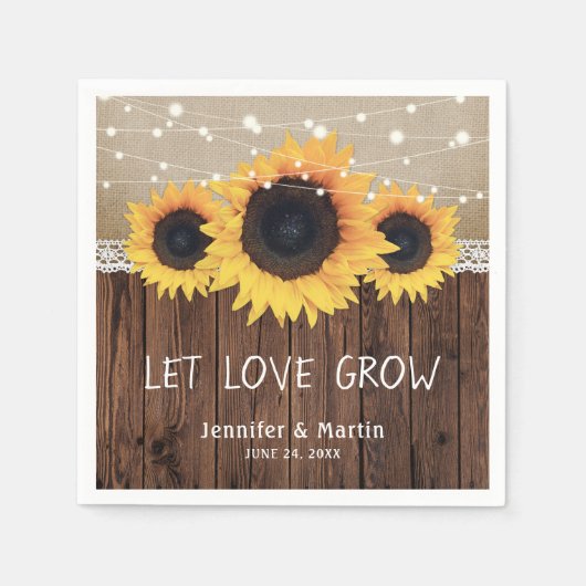 Serviette En Papier Rustique Pays Bois Burlap Dentelle Mariage de tour (Devant)