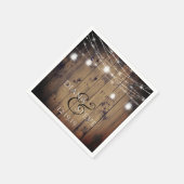 Serviette En Papier Rustique Pays Bois Mason Mariage Jar (Coin)