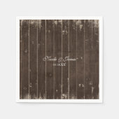 Serviette En Papier Rustique Pays Ouest Distressed Mariage en bois (Devant)
