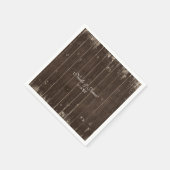 Serviette En Papier Rustique Pays Ouest Distressed Mariage en bois (Coin)