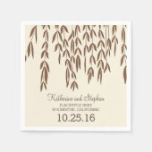 Serviette En Papier rustique pays willow branches mariage (Devant)