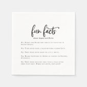 Serviette En Papier Rustique Script Fun Faits Mariage Napkins (Devant)