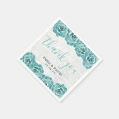 Serviette En Papier Rustique Succulent Floral Élégant Mariage de print (Coin)