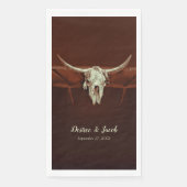 Serviette En Papier Rustique Taureau Mariage Brown Pays Ouest (Devant)