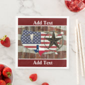Serviette En Papier Rustique Texas Lone Star Texas Long Horn (En situation)