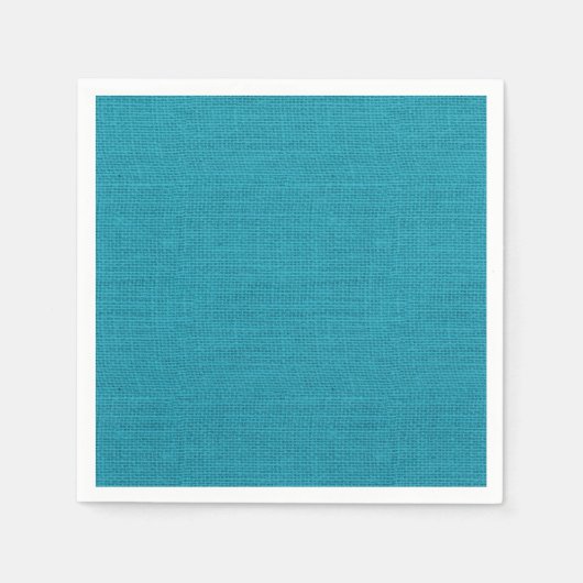 Serviette En Papier Rustique Turquoise Turquoise Burlap Texture (Devant)