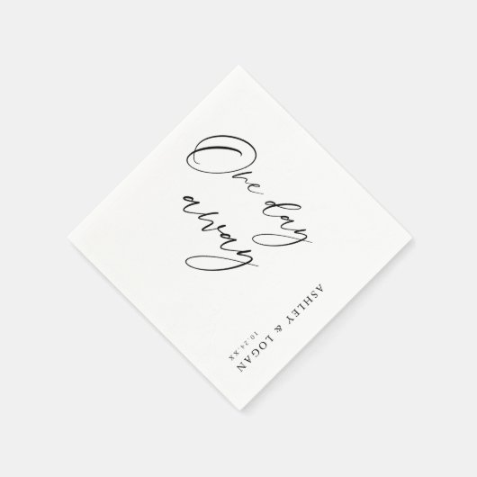 Serviette En Papier Rustique Un Jour De Dîner De Répétition Mariage (Coin)
