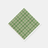 Serviette En Papier Rustique Vacances Vert Plaid Classy Pays Personnal (Coin)