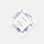 Serviette En Papier Rustique Violet été Wild Floral Mariage (Coin)