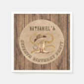 Serviette En Papier Rustique western cowboy vous êtes recherché (Devant)
