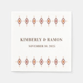 Serviette En Papier Rustique Western Mariage Cocktail Napkin (Devant)