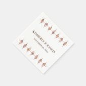 Serviette En Papier Rustique Western Mariage Cocktail Napkin (Coin)