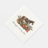 Serviette En Papier Rustique Western Pleasastique Horse Thanksgiving (Coin)