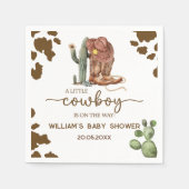 Serviette En Papier Rustique Western Rodeo Petit Cowboy Baby Douche (Devant)