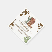 Serviette En Papier Rustique Western Rodeo Petit Cowboy Baby Douche (Coin)