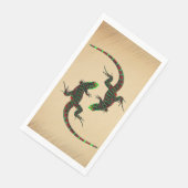 Serviette En Papier Rustique Yin Yang Lizards (Coin)