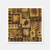 Serviette En Papier Rusty Tapa Hawaiian Warriian Papier Napkins (Devant)