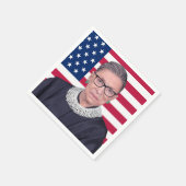 Serviette En Papier Ruth Bader Ginsburg avec drapeau américain (Coin)