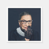 Serviette En Papier Ruth Bader Ginsburg avec Glove (Devant)