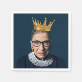 Serviette En Papier Ruth Bader Ginsburg Gold Crown (Devant)