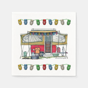 Serviette En Papier RV Cute Popup Camper Travel Trailer
