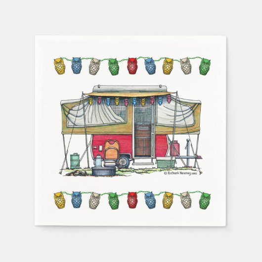 Serviette En Papier RV Cute Popup Camper Travel Trailer (Devant)