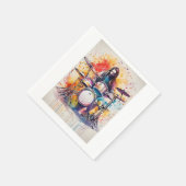 Serviette En Papier Rythme en mouvement : Drummer Performance Poste (Coin)