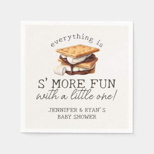 Serviette En Papier S’mores Fall Bonfire Outdoor Baby Shower (Devant)