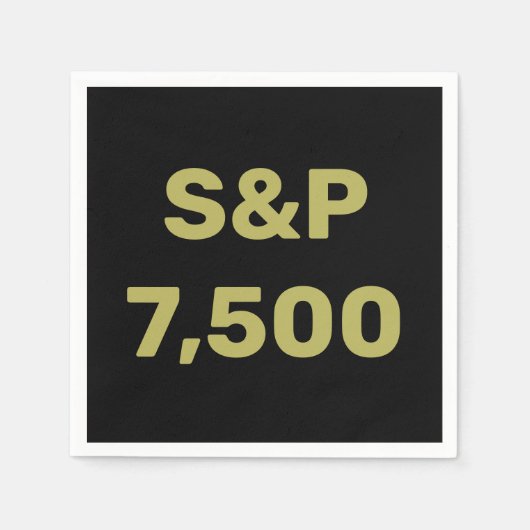 Serviette En Papier S&P 7,500 Level Stock Market Index Celebration (Devant)