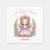 Serviette En Papier Sa Royale Princesse Rose (Devant)