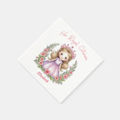 Serviette En Papier Sa Royale Princesse Rose (Coin)