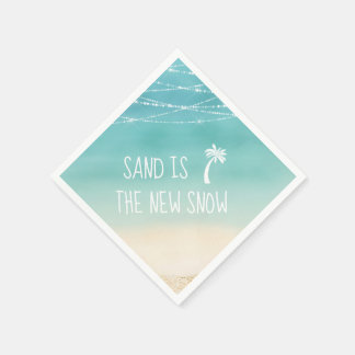 Serviette En Papier Sable de palmier de plage tropical est la nouvelle