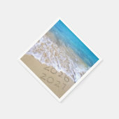 Serviette En Papier Sable de plage Nouvel An 2027 (Coin)