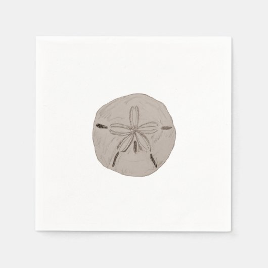 Serviette En Papier Sable Dollar Peinture Plage Accessoires (Devant)