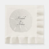 Serviette En Papier Sable Dollar Plage Neutre Thème Personnalisé (Devant)