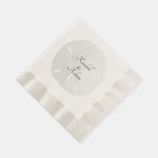 Serviette En Papier Sable Dollar Plage Neutre Thème Personnalisé (Coin)