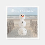 Serviette En Papier Sable Dollar Snowman Papier Napkins (Devant)