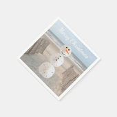 Serviette En Papier Sable Dollar Snowman Papier Napkins (Coin)