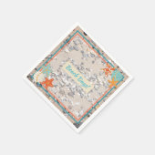 Serviette En Papier Sable et coquilles de mer (Coin)