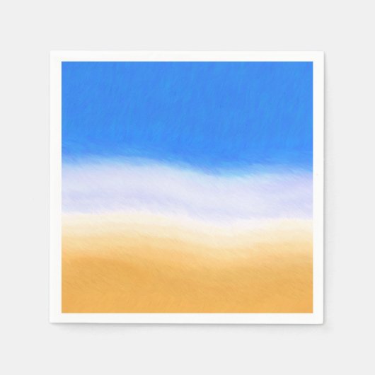 Serviette En Papier Sable et Surf (Devant)