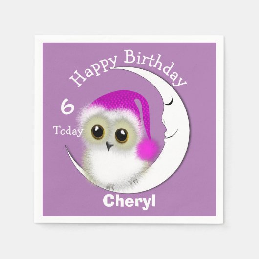 Serviette En Papier Sabot de nuit Fuzzy Personnalisé (Devant)