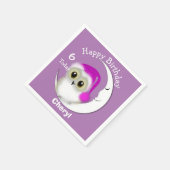 Serviette En Papier Sabot de nuit Fuzzy Personnalisé (Coin)