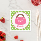 Serviette En Papier Sac Bermudes Monogramme Serviettes personnalisées (En situation)