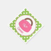 Serviette En Papier Sac Bermudes Monogramme Serviettes personnalisées (Coin)