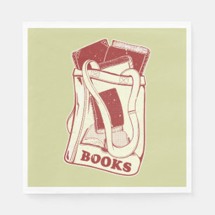 Serviette En Papier Sac de livres que j'aime lire