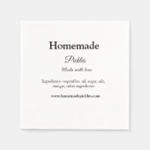 Serviette En Papier Sachets maison faits avec amour ajouter texte site (Devant)