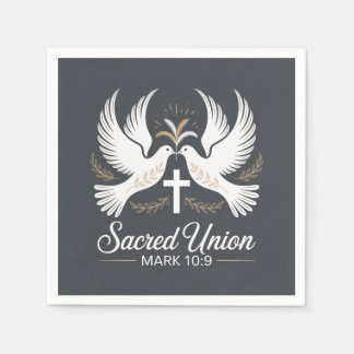 Serviette En Papier Sacred Union Christian Wedding