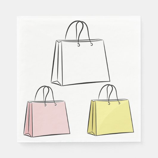 Serviette En Papier Sacs de shopping Papier serviettes (Devant)